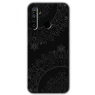 Realme 6I Siyah Mandala Baskılı Uyumlu Silikon Kılıf