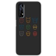 Realme 7 Avengers Minimalism Baskılı Uyumlu Silikon Kılıf
