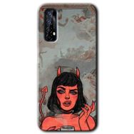 Realme 7 Devil Girl Baskılı Uyumlu Silikon Kılıf