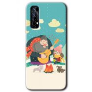 Realme 7 Kış Pikniği Baskılı Uyumlu Silikon Kılıf