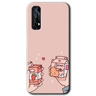 Realme 7 Meyveli Süt Baskılı Uyumlu Silikon Kılıf