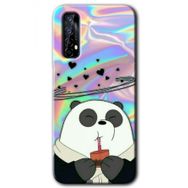Realme 7 Milkshake Panda Baskılı Uyumlu Silikon Kılıf