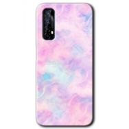 Realme 7 Pembe Duman Baskılı Uyumlu Silikon Kılıf
