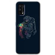 Realme 7 Pro Astronot Kıyafeti Baskılı Uyumlu Silikon Kılıf