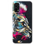 Realme 7 Pro Colorfull Aslan Baskılı Uyumlu Silikon Kılıf