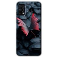 Realme 7 Pro Dark Butterfly Baskılı Uyumlu Silikon Kılıf