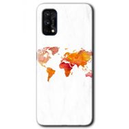 Realme 7 Pro Dünya Haritası Baskılı Uyumlu Silikon Kılıf