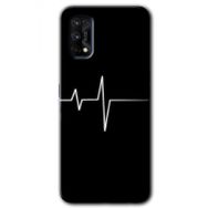 Realme 7 Pro Heart Rytm Baskılı Uyumlu Silikon Kılıf