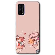 Realme 7 Pro Meyveli Süt Baskılı Uyumlu Silikon Kılıf