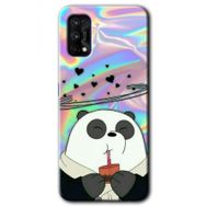 Realme 7 Pro Milkshake Panda Baskılı Uyumlu Silikon Kılıf