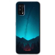 Realme 7 Pro Night Fores Mount Baskılı Uyumlu Silikon Kılıf