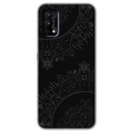 Realme 7 Pro Siyah Mandala Baskılı Uyumlu Silikon Kılıf