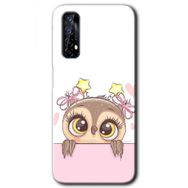 Realme 7 Sevimli Baykuş Baskılı Uyumlu Silikon Kılıf
