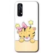 Realme 7 Sevimli Kedi Baskılı Uyumlu Silikon Kılıf