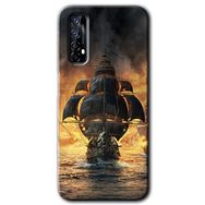 Realme 7 Siyah İnci Baskılı Uyumlu Silikon Kılıf