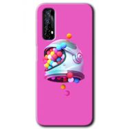 Realme 7 Uzay Başlığı Baskılı Uyumlu Silikon Kılıf