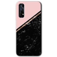 Realme 7 Yarım Mermer Baskılı Uyumlu Silikon Kılıf