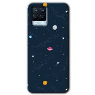 Realme 8 Pro Çizim Gezegen Baskılı Uyumlu Silikon Kılıf