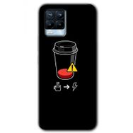 Realme 8 Pro Coffee Battery Baskılı Uyumlu Silikon Kılıf