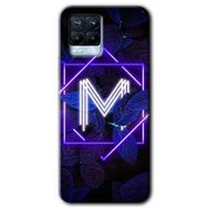 Realme 8 Pro Dark Neon Yaprak M Harfi Baskılı Uyumlu Silikon Kılıf