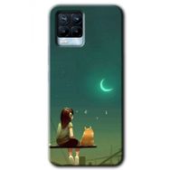 Realme 8 Pro Kedili Kız Baskılı Uyumlu Silikon Kılıf