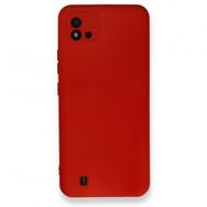 Realme C11 2021 Nano İçi Kadife Silikon Kırmızı Kılıf