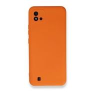 Realme C11 2021 Nano İçi Kadife Silikon Turuncu Kılıf