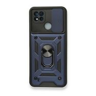 Realme C11 2021 Pars Lens Yüzüklü Silikon Lacivert Kılıf
