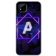 Realme C11 Dark Neon Yaprak A Harfi Baskılı Uyumlu Silikon Kılıf