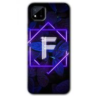 Realme C11 Dark Neon Yaprak F Harfi Baskılı Uyumlu Silikon Kılıf