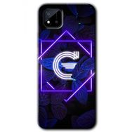 Realme C11 Dark Neon Yaprak G Harfi Baskılı Uyumlu Silikon Kılıf