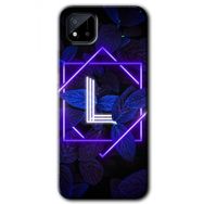 Realme C11 Dark Neon Yaprak L Harfi Baskılı Uyumlu Silikon Kılıf