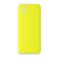Realme C11 Nano İçi Kadife Silikon Sarı Kılıf
