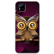 Realme C11 Owl Bird Branch Baskılı Uyumlu Silikon Kılıf