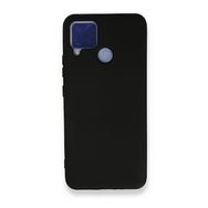 Realme C15 Nano İçi Kadife Silikon Siyah Kılıf