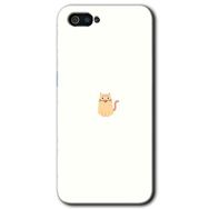 Realme C2 Cat Minimalism Baskılı Uyumlu Silikon Kılıf