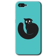 Realme C2 Cat Vector Baskılı Uyumlu Silikon Kılıf
