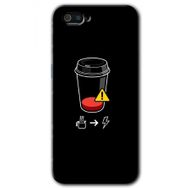 Realme C2 Coffee Battery Baskılı Uyumlu Silikon Kılıf