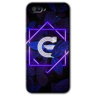 Realme C2 Dark Neon Yaprak G Harfi Baskılı Uyumlu Silikon Kılıf