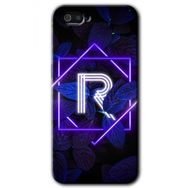 Realme C2 Dark Neon Yaprak R Harfi Baskılı Uyumlu Silikon Kılıf