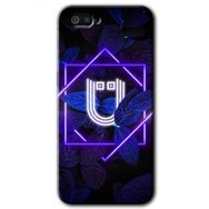 Realme C2 Dark Neon Yaprak U Harfi Baskılı Uyumlu Silikon Kılıf