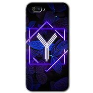 Realme C2 Dark Neon Yaprak Y Harfi Baskılı Uyumlu Silikon Kılıf