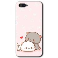 Realme C2 Kedi Aşkı Baskılı Uyumlu Silikon Kılıf