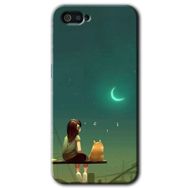 Realme C2 Kedili Kız Baskılı Uyumlu Silikon Kılıf