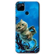 Realme C21 Çılgın Kedi Baskılı Uyumlu Silikon Kılıf