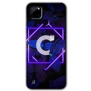 Realme C21 Dark Neon Yaprak Ç Harfi Baskılı Uyumlu Silikon Kılıf