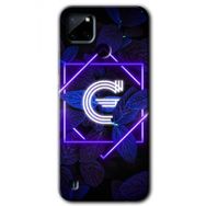 Realme C21 Dark Neon Yaprak G Harfi Baskılı Uyumlu Silikon Kılıf