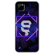 Realme C21 Dark Neon Yaprak S Harfi Baskılı Uyumlu Silikon Kılıf