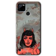 Realme C21 Devil Girl Baskılı Uyumlu Silikon Kılıf
