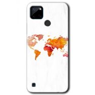 Realme C21 Dünya Haritası Baskılı Uyumlu Silikon Kılıf